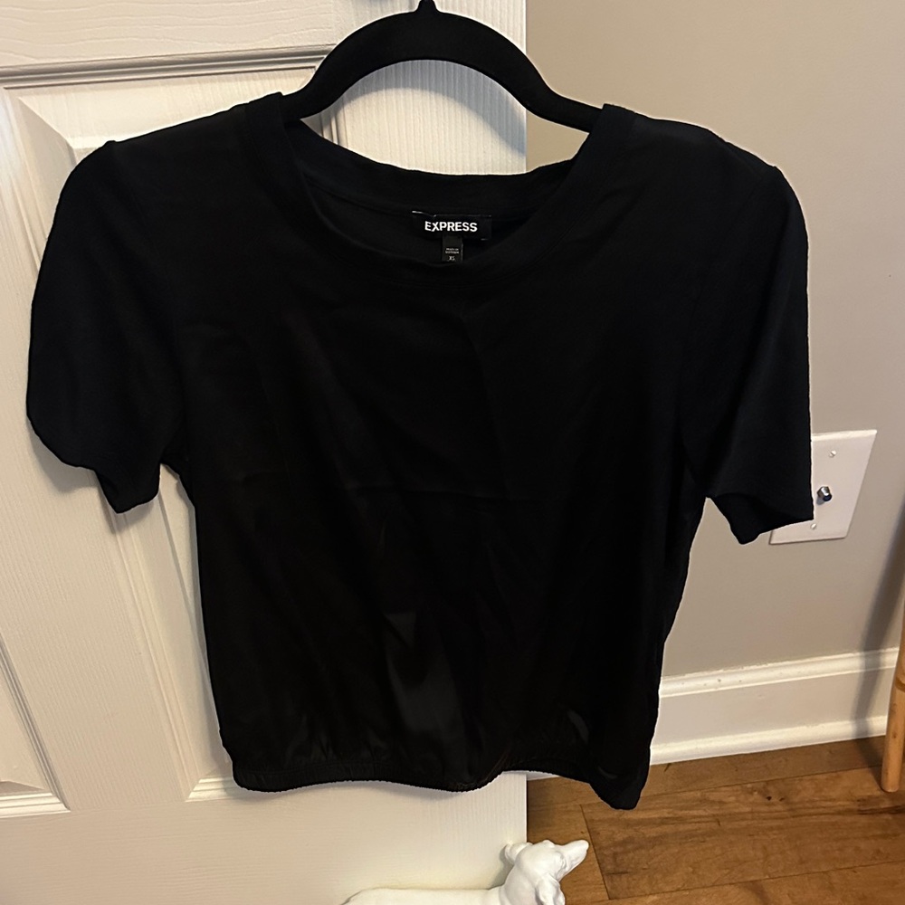 Express - NOT JUST YOUR Classic Black Short Sleeve Top